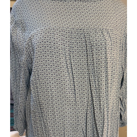 Old Navy Blue Floral Blouse Tunigan/Dress Boho Cottagecore - Picture 8 of 8